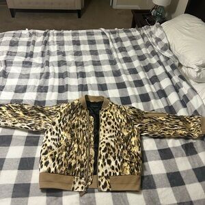 Banana Republic Animal Print Jacket with Black Lining